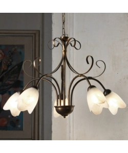 LAMPADARIO 5 LUCI ONLI "ODINO" BRONZO E14